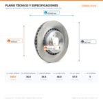 Disco de Freno BMW Serie 3(320 330 M340 18-)/ix 22-/x3 17-20/x4 18-/x5 18-23/z4 18- . . (Delantero) – Código D1372 - Imagen 2