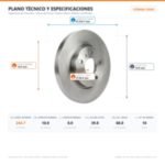 Disco de Freno AUDI A-4 00 (Trasero) – Código D505 - Imagen 2