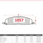 Pastillas de Freno Traseras Dodge / Ram (RAM 1500 5.7, RAM 2500 6.7 DIESEL, RAM 3500 6.7 DIESEL) - Código 1057