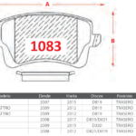 Pastillas de Freno Traseras Audi (A4 1.8 TSI, A4 2.0 QUATTRO, A5 2.0 QUATTRO) - Código 1083