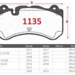 Pastillas de Freno Delanteras Mercedes Benz (CLS 63 AMG (C218), CLS 63 AMG 4 MATIC (C218), E63 AMG (W212)) - Código 1135