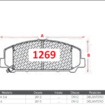 Pastillas de Freno Delanteras Nissan (ARMADA 5.6, TITAN 5.6) - Código 1269