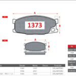 Pastillas de Freno Delanteras Mitsubishi (CANTER FE305 3.6, CANTER FB631 2.8, CANTER FE301 - FE301 - FE311 3.3) - Código 1373