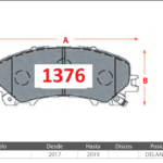 Pastillas de Freno Delanteras Hyundai / Nissan / Saab (Q50 2.0T, Q50 50 D, Q50 50 Hybrid) - Código 1376