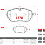 Pastillas de Freno Delanteras Peugeot (308 1.6, 308 1.6 HDI, 308 SW 1.6) - Código 1378