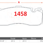 Pastillas de Freno Delanteras Bmw / Mg (116 1.6, 116d, 116I 1.6) - Código 1458