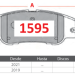 Pastillas de Freno Delanteras Chrysler / Dodge / Opel (C4 III (BA_ BB_ BC_), C4 X (BD_ BE_ BF), DS3 1.2) - Código 1595