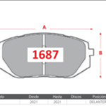 Pastillas de Freno Delanteras Geely / Haval (HAVAL 7 2.0, H7 TGDI 2.0) - Código 1687