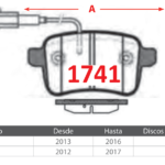 Pastillas de Freno Traseras Alfa Romeo (GIULIETTA 1.7, GIULIETTA 1.8, GIULIETTA 2.0) - Código 1741