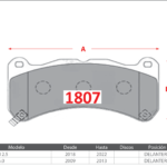 Pastillas de Freno Delanteras Ssang Yong (WRX STI 2.5, IS F V8 5.0) - Código 1807
