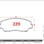 Pastillas de Freno Delanteras Mazda (B2000 / 2200 / 2600) - Código 229