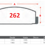 Pastillas de Freno Traseras Mitsubishi (GALANT 2.0, SAPPORO 2.0) - Código 262