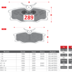 Pastillas de Freno Delanteras Chevrolet / Opel / Volkswagen (CORSA 1.6, CORSA PICK UP 1.6, CORSA 1.0) - Código 289