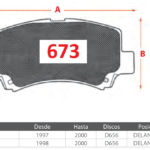 Pastillas de Freno Delanteras Baic / Brilliance / Changan (CARGO VAN 1.0, CARGO VAN 1.2, CARGO VAN 1.3) - Código 673