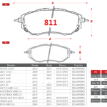 Pastillas de Freno Delanteras Subaru (FORESTER 2.0 XT, LEGACY 2.5 GT, LEGACY 3.0 R) - Código 811