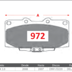 Pastillas de Freno Delanteras Subaru (IMPREZA WRX 2.0) - Código 972